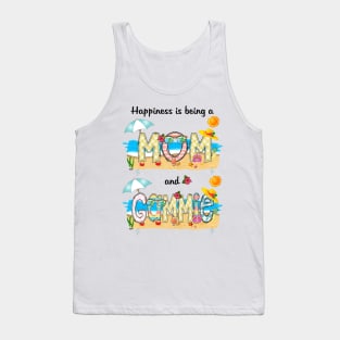 Happiness Is Being A Mom And Gammie Summer Beach Happy Mother's Day Tank Top